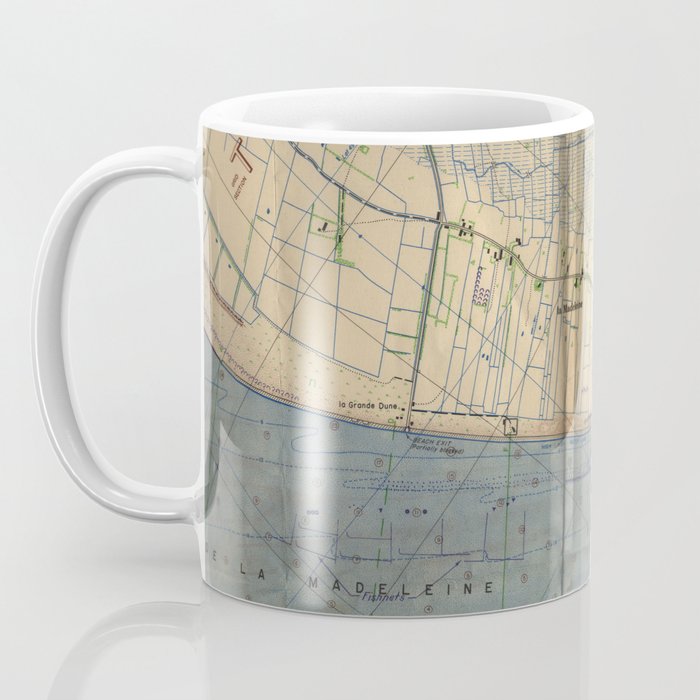 Vintage Utah Beach D-Day Invasion Map (1944) Coffee Mug Gallery Image 3