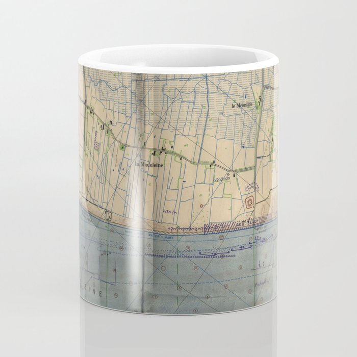 Vintage Utah Beach D-Day Invasion Map (1944) Coffee Mug Gallery Image 4