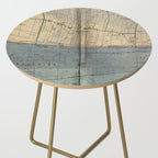 Vintage Utah Beach D-Day Invasion Map (1944) Side Table Gallery Image 2