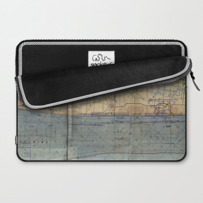 Vintage Utah Beach D-Day Invasion Map (1944) Laptop Sleeve Gallery Image 2