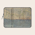 Vintage Utah Beach D-Day Invasion Map (1944) Laptop Sleeve Gallery Image 1