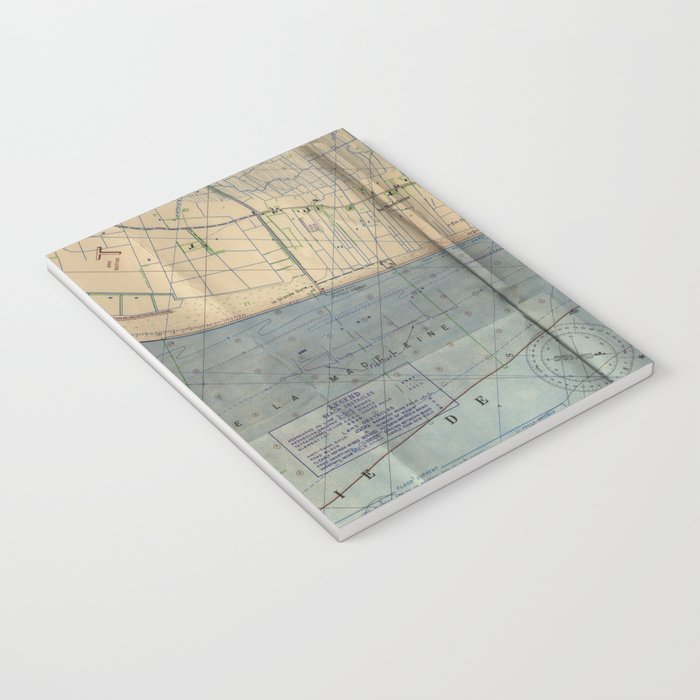 Vintage Utah Beach D-Day Invasion Map (1944) Notebook Gallery Image 3