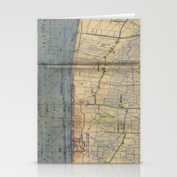 Vintage Utah Beach D-Day Invasion Map (1944) Stationery Card Gallery Image 2