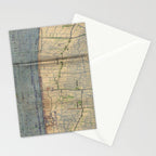 Vintage Utah Beach D-Day Invasion Map (1944) Stationery Card Gallery Image 2