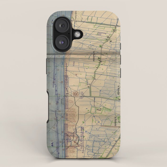 Vintage Utah Beach D-Day Invasion Map (1944) iPhone Case Gallery Image 1