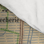 Vintage Utah Beach D-Day Invasion Map (1944) Comforter Gallery Image 4