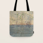 Vintage Utah Beach D-Day Invasion Map (1944) Tote Bag Gallery Image 1