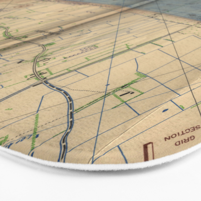 Vintage Utah Beach D-Day Invasion Map (1944) Bath Mat Gallery Image 3