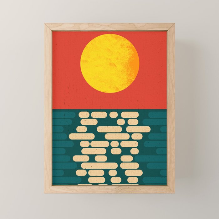 Sun Over The Sea - Afternoon Mini Art Print Gallery Image 1