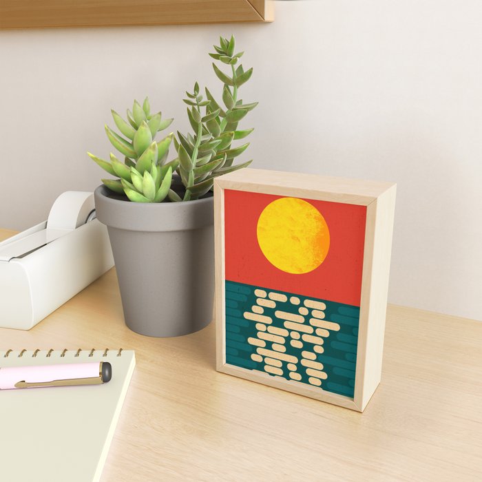 Sun Over The Sea - Afternoon Mini Art Print Gallery Image 2