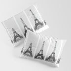 1888-1889 The Rise of the Eiffel Tower Construction Sequence black and white photography Pillow Sham Gallery Image 3