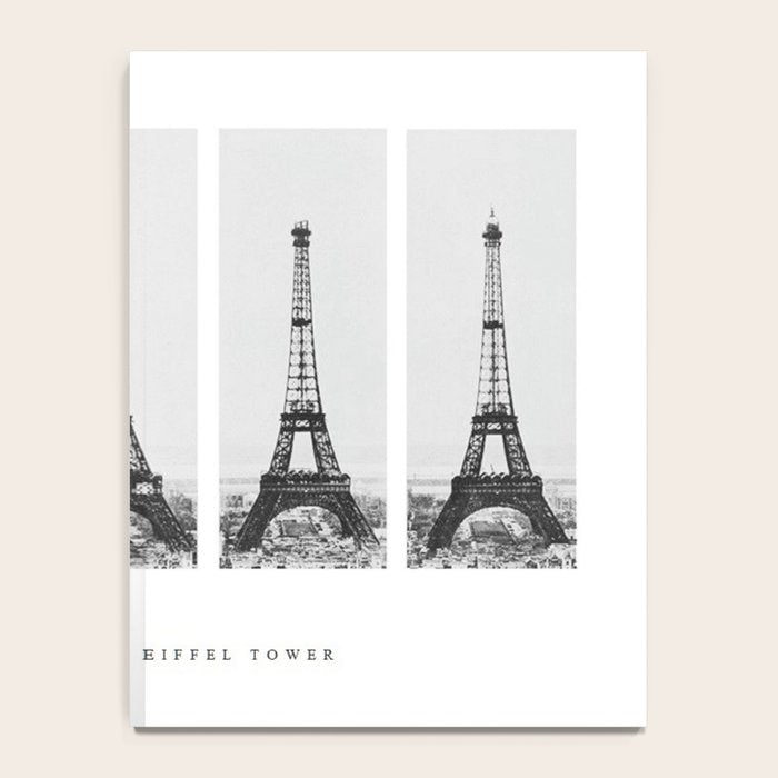 1888-1889 The Rise of the Eiffel Tower Construction Sequence black and white photography Notebook Gallery Image 4