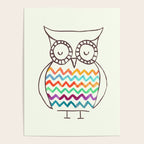 Chevron Owl Poster Gallery Image 4