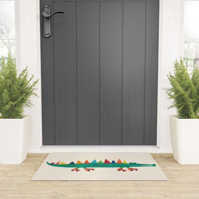 Crocodile on Roller Skates Welcome Mat Gallery Image 3