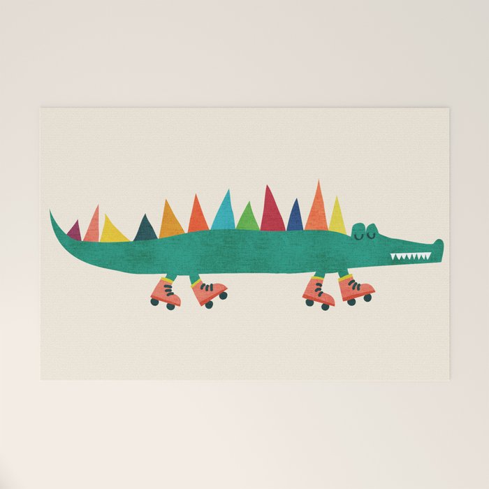 Crocodile on Roller Skates Welcome Mat Gallery Image 1