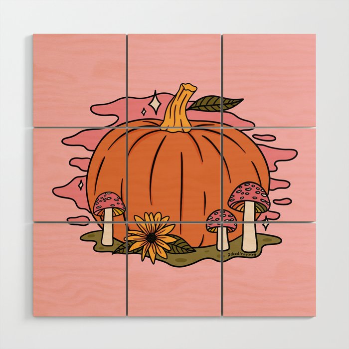 Fall Pumpkin Wood Wall Art Gallery Image 1
