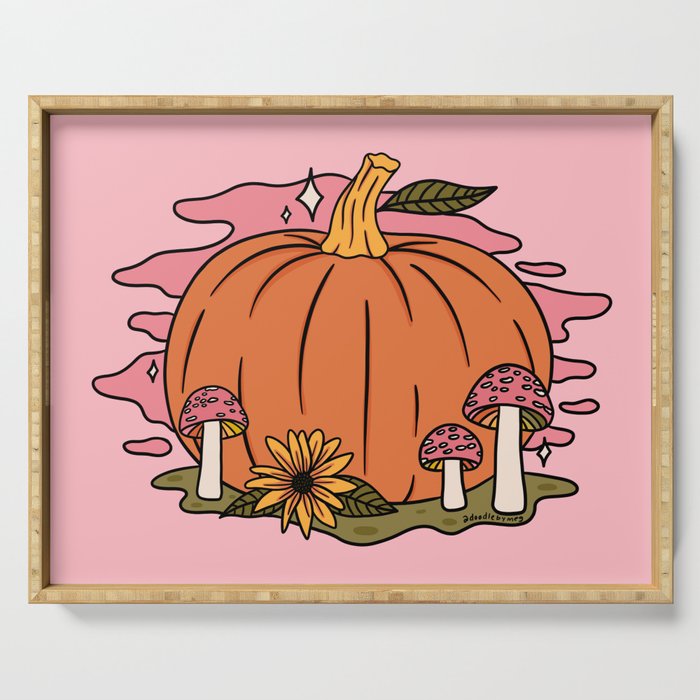 Fall Pumpkin Serving Tray Gallery Image 1