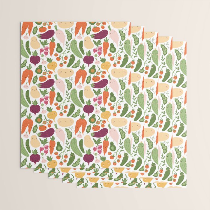 Cute vegetables Wrapping Paper Gallery Image 3