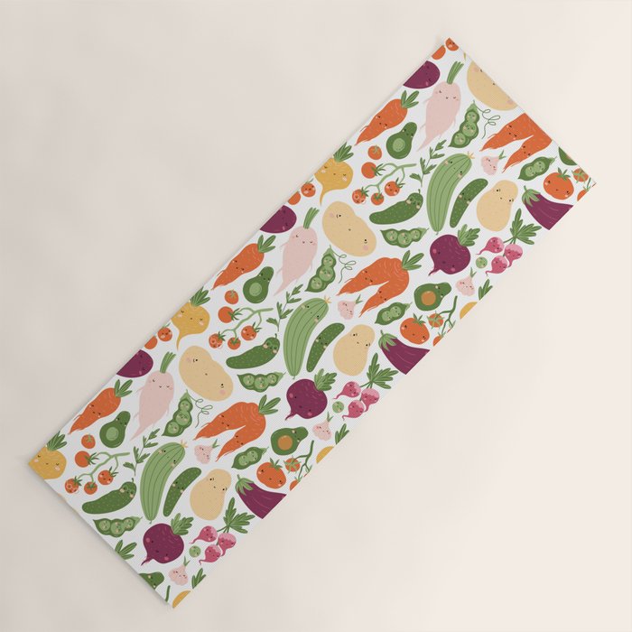 Cute vegetables Yoga Mat Gallery Image 1