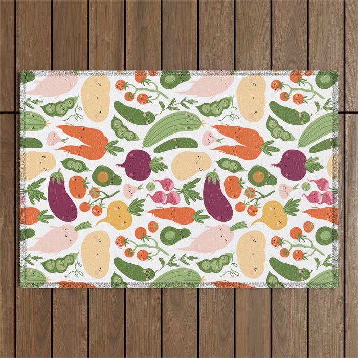 Cute vegetables Outdoor Rug Gallery Image 1