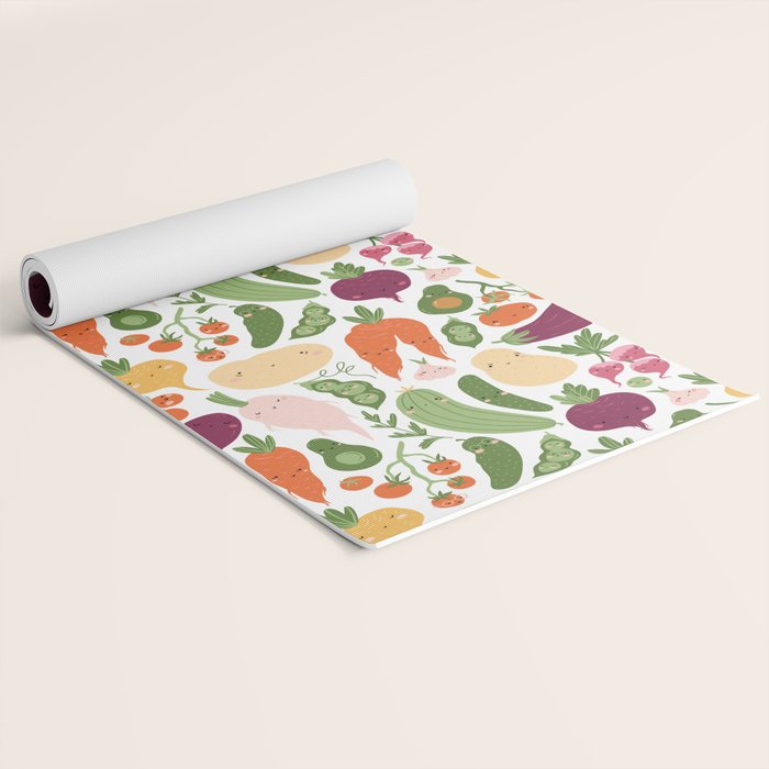 Cute vegetables Yoga Mat Gallery Image 2