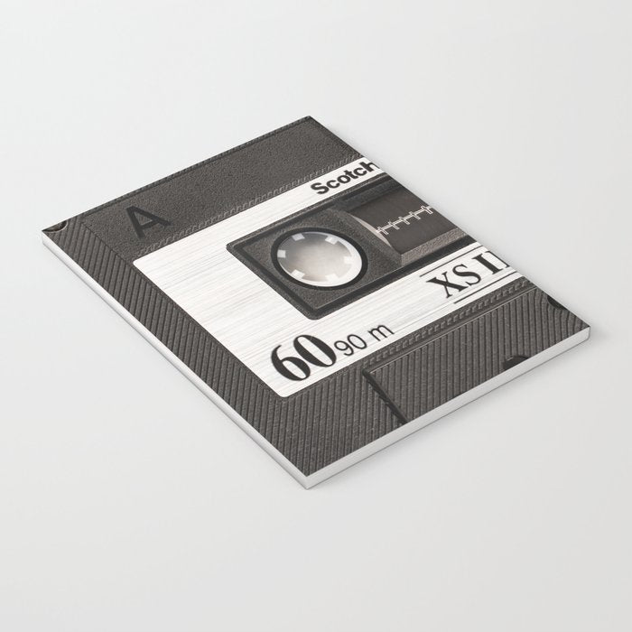 Cassette Tape Black And White #decor #society6 #buyart Notebook Gallery Image 3
