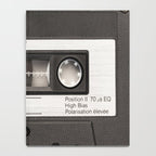 Cassette Tape Black And White #decor #society6 #buyart Notebook Gallery Image 4