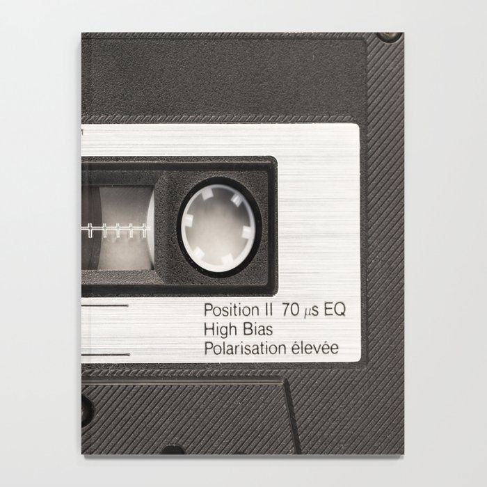 Cassette Tape Black And White #decor #society6 #buyart Notebook Gallery Image 4