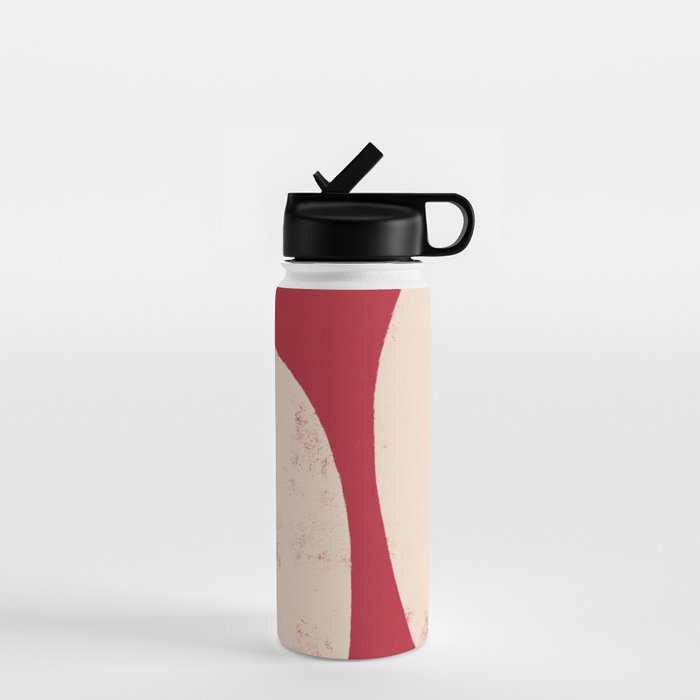 Half-Circle Shapes on Red Water Bottle Gallery Image 1