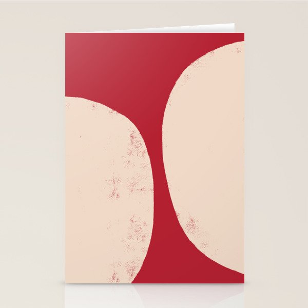 Half-Circle Shapes on Red Stationery Card Gallery Image 2