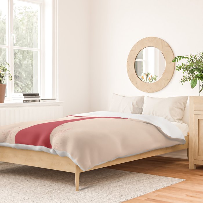 Half-Circle Shapes on Red Duvet Cover Gallery Image 2