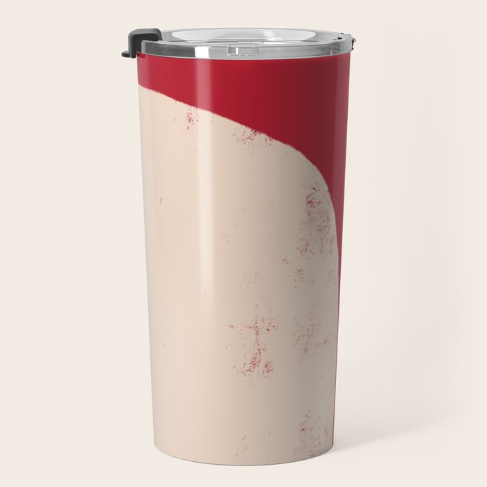 Half-Circle Shapes on Red Travel Mug Gallery Image 3