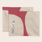 Half-Circle Shapes on Red Placemat Gallery Image 1