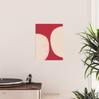 Half-Circle Shapes on Red Poster Gallery Image 2