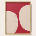Half-Circle Shapes on Red Serving Tray Gallery Image 1