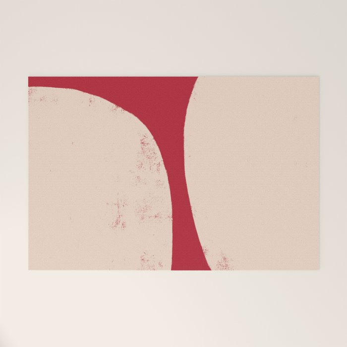 Half-Circle Shapes on Red Welcome Mat Gallery Image 1