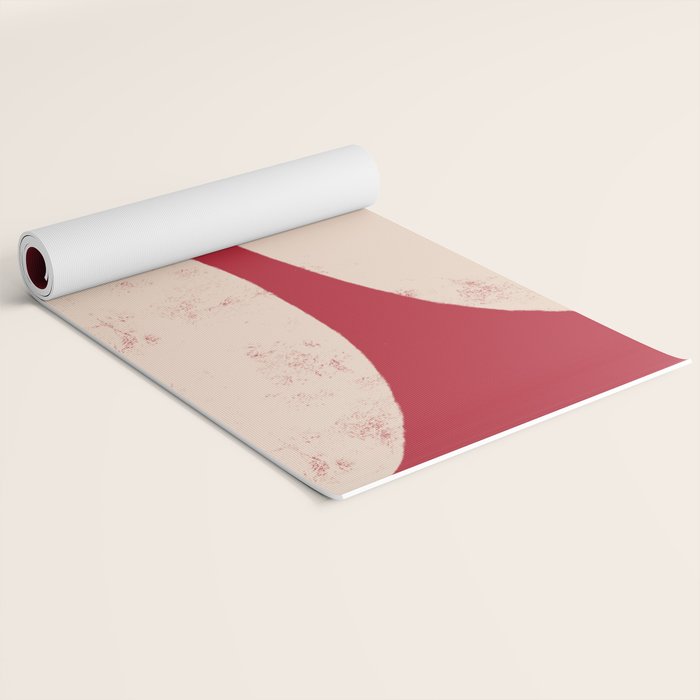 Half-Circle Shapes on Red Yoga Mat Gallery Image 2
