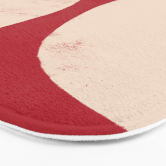 Half-Circle Shapes on Red Bath Mat Gallery Image 3
