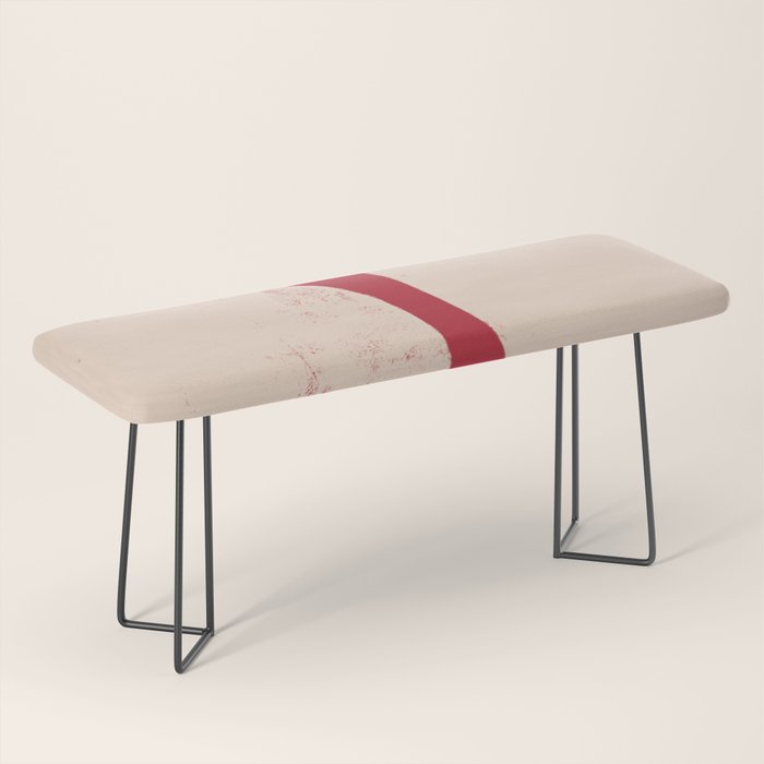 Half-Circle Shapes on Red Bench Gallery Image 1