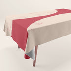 Half-Circle Shapes on Red Tablecloth Gallery Image 1