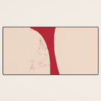 Half-Circle Shapes on Red Desk Mat Gallery Image 3