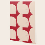 Half-Circle Shapes on Red Wallpaper Gallery Image 2