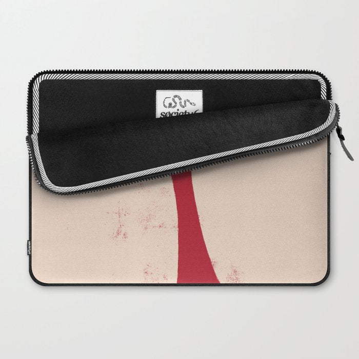 Half-Circle Shapes on Red Laptop Sleeve Gallery Image 2