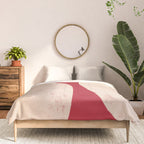 Half-Circle Shapes on Red Comforter Gallery Image 3