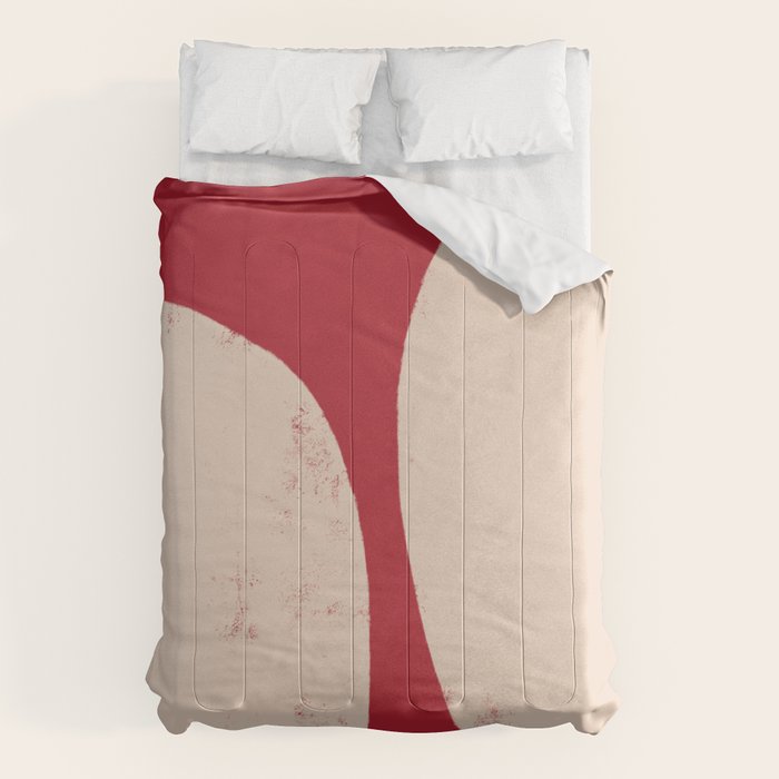 Half-Circle Shapes on Red Comforter Gallery Image 1