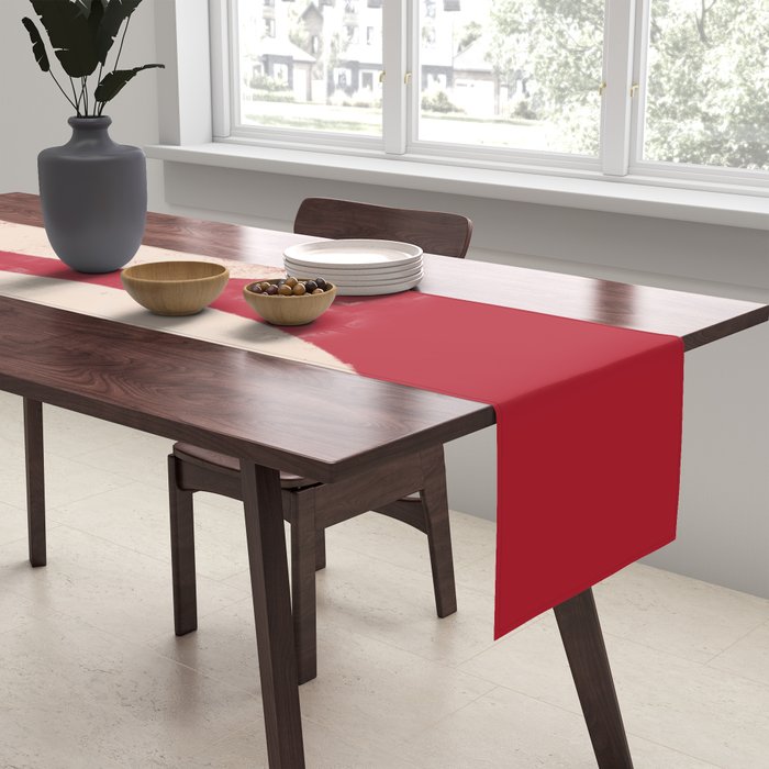 Half-Circle Shapes on Red Table Runner Gallery Image 2