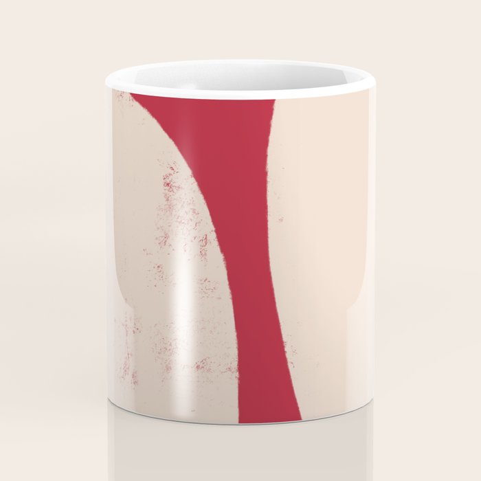 Half-Circle Shapes on Red Coffee Mug Gallery Image 4