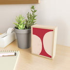 Half-Circle Shapes on Red Mini Art Print Gallery Image 2