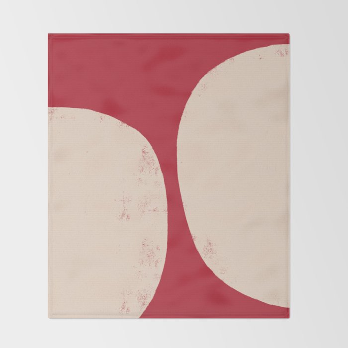 Half-Circle Shapes on Red Throw Blanket Gallery Image 2