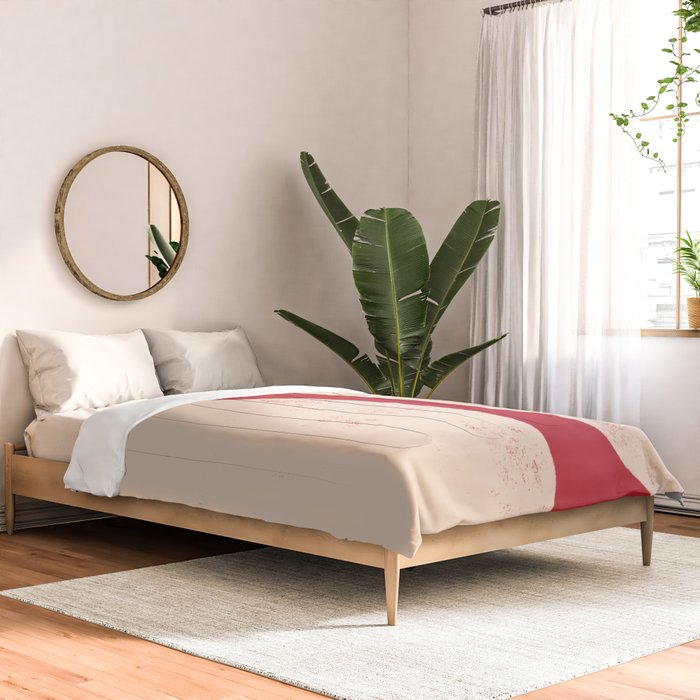 Half-Circle Shapes on Red Comforter Gallery Image 2